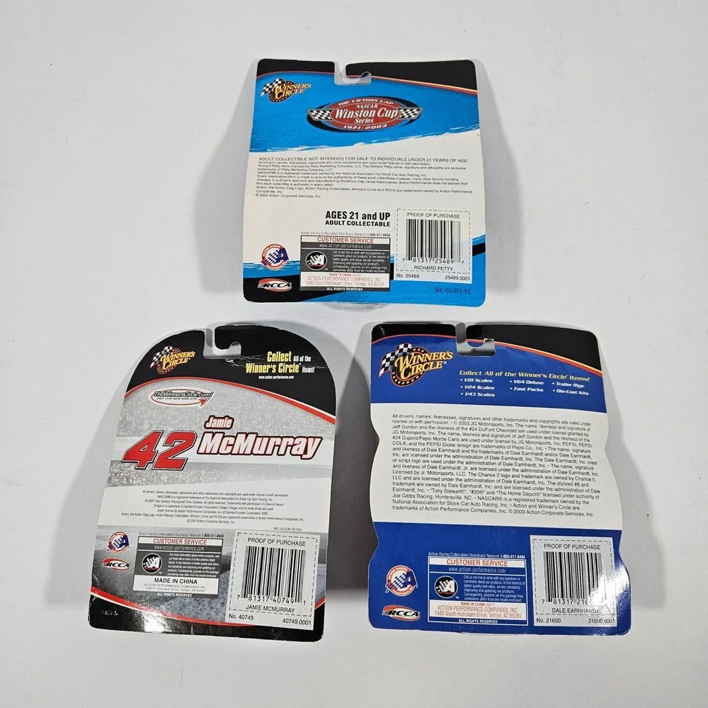 Winners Circle NASCAR Diecast Lot Dale Earnhardt Richard Petty Jamie McMurray